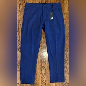 NWT Rhone Nanoprojects Flannel Chino Pants Blue Stretch Men’s 35 (Fit 36x30)